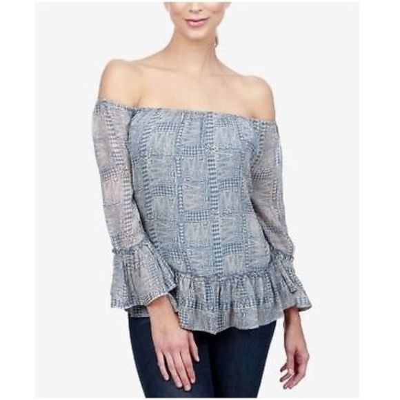 Lucky Brand Tops - Lucky Brand Off Shoulder Ruffle Top Sz S